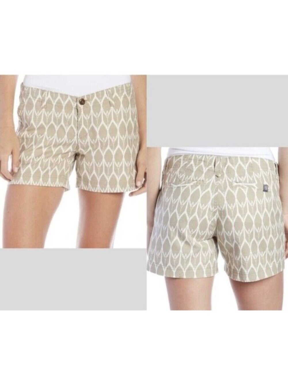 The North Face Geometric Chino Shorts Linen Blend Tan M